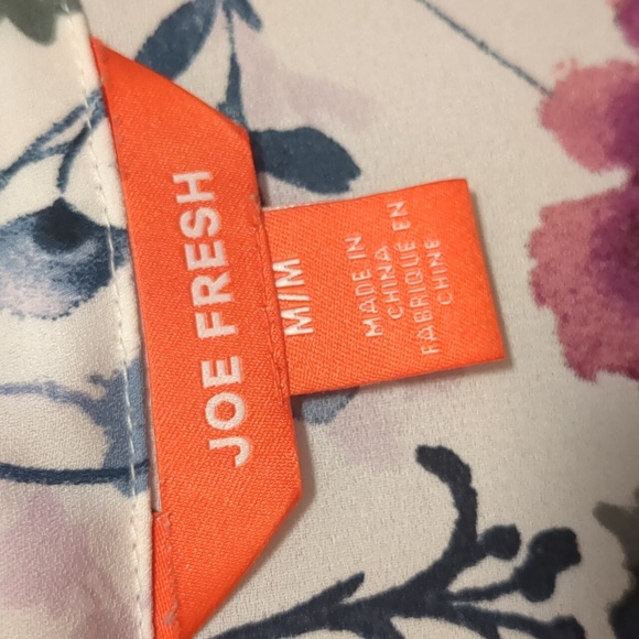 JOE FRESH Floral long sleeve button up Blouse - M - Picture 2 of 4